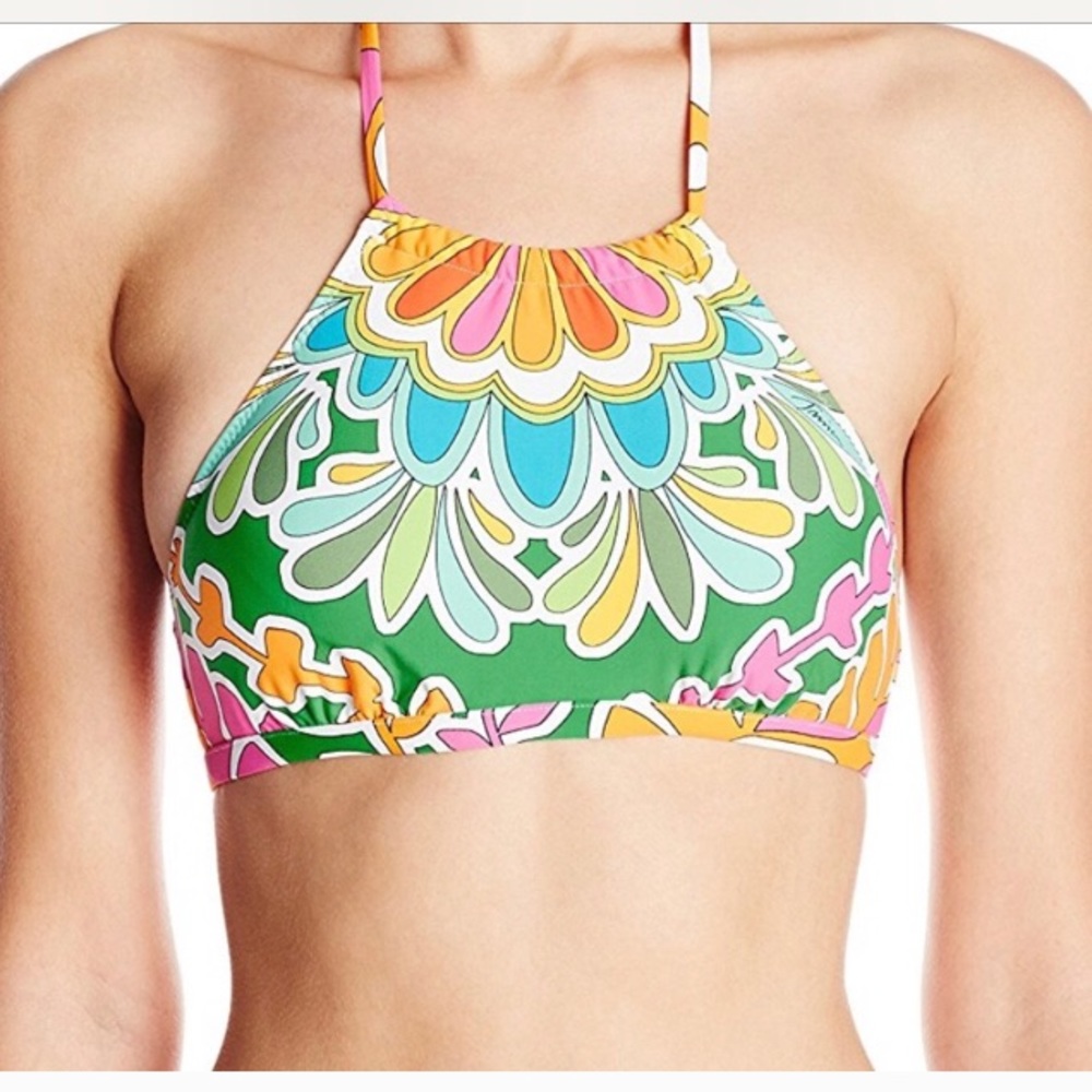 NEW Trina Turk Tamarindo High Neck Bra Swim Top